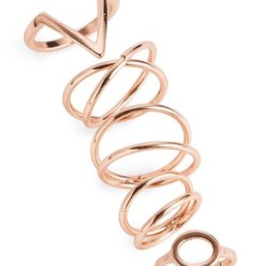 Topshop Stack ring set of 5, size large